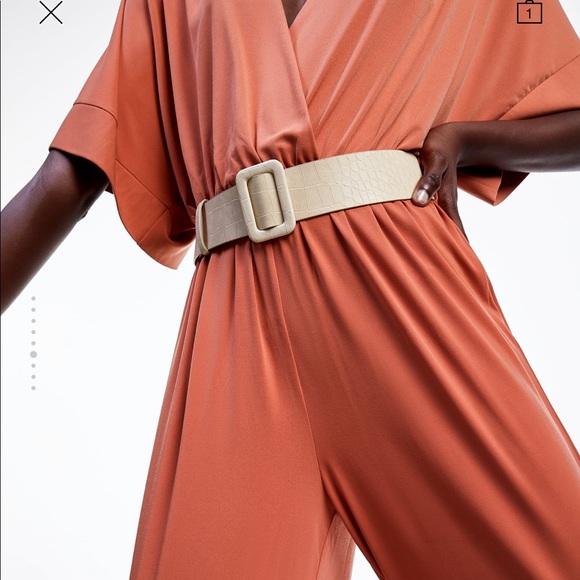 Zara belted jumpsuit flash sale - Picture 3 of 8
